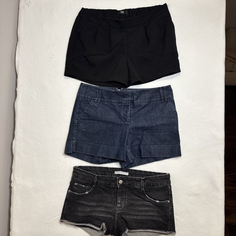 Lot 3 pairs WOMEN shorts‎ MOSSINO + EXPRESS + ZARA MEDIUM 8/8